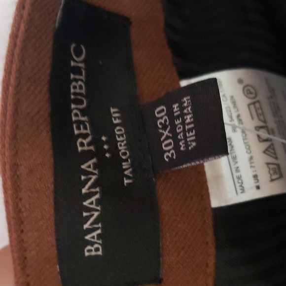 Banana Republic Men’s Tailored Fit Brown Slacks –‎ Size 30 x 30 – NWT - Picture 3 of 7